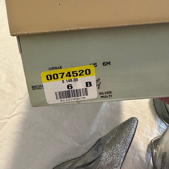 Michael Kors Silver Glitter Slingback Heel - Picture 6 of 6